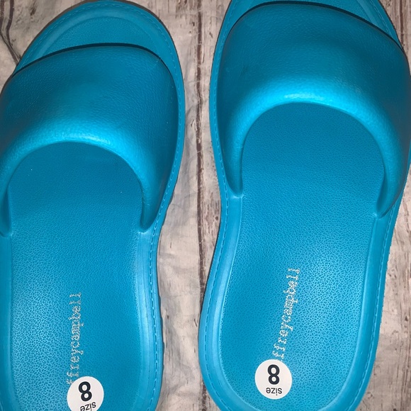 Jeffrey Campbell aqua bae blue platform sandals 8 - Picture 4 of 5